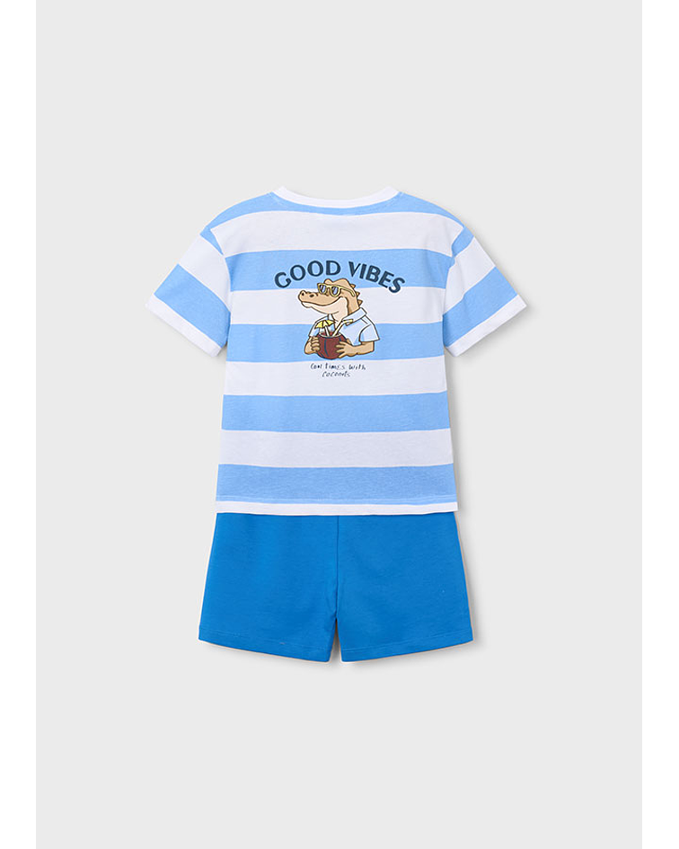 Conj. calção "good vibes"