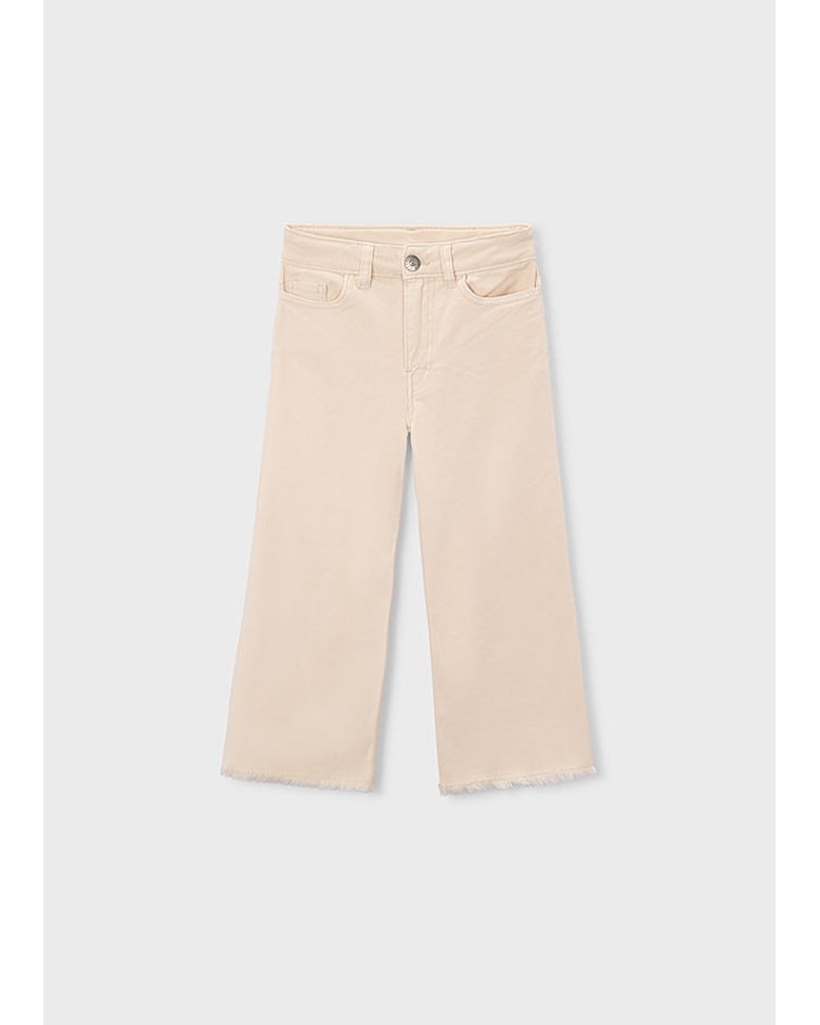 Calça sarja c/ pernas largas