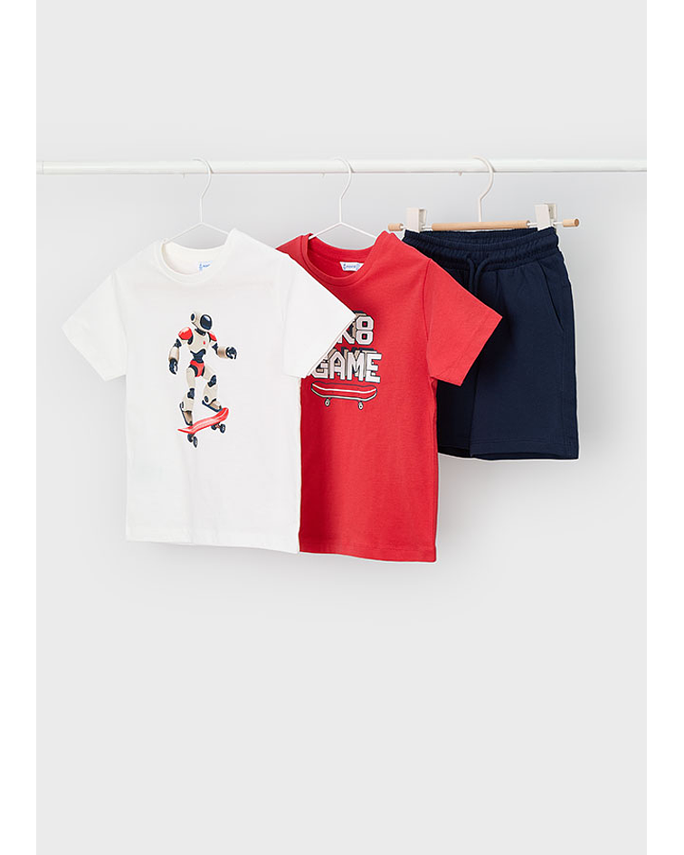 Conj. calção/t-shirt robot