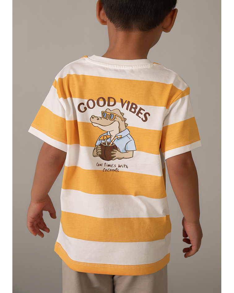 Conj. calção "good vibes"