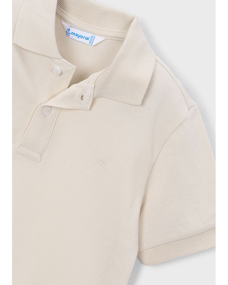 Polo m/curta granito básico