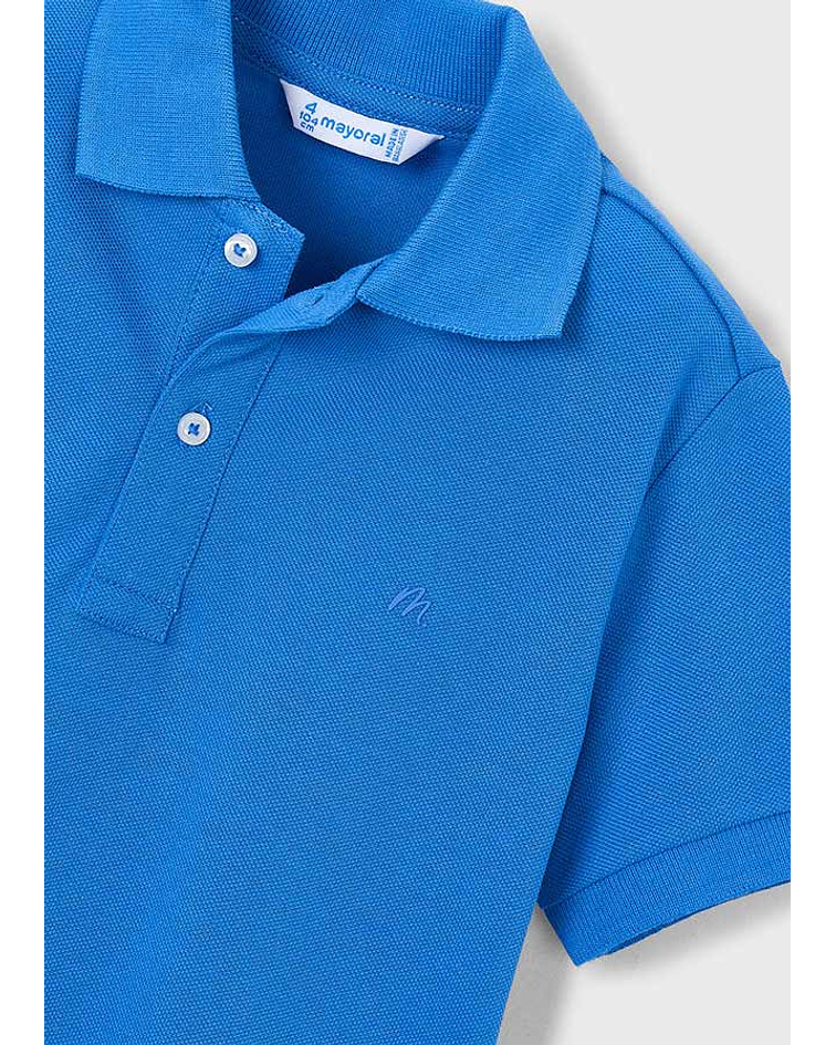 Polo m/curta granito básico