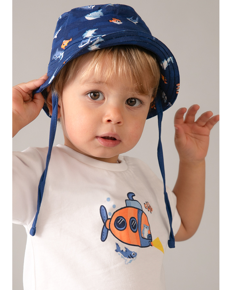 Conj. malha print c/ bucket