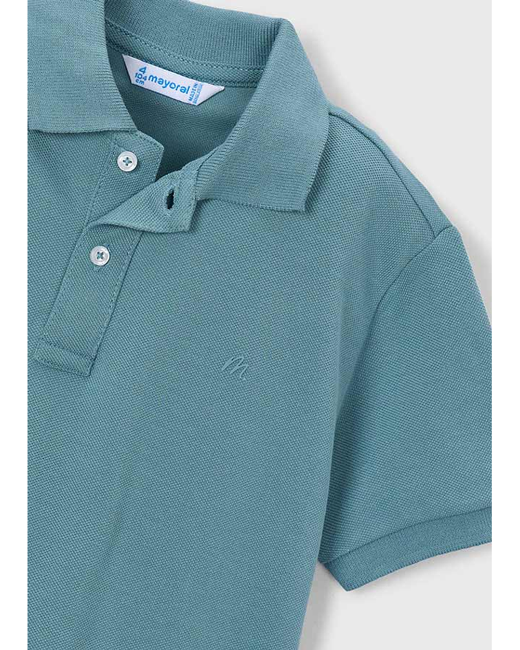 Polo m/curta granito básico