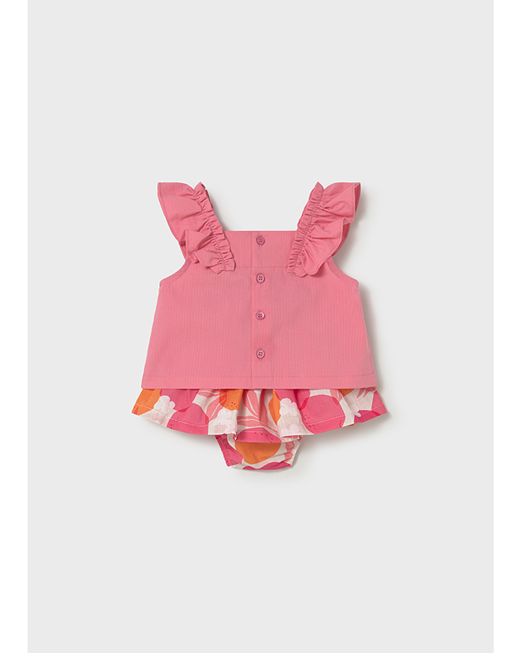 Conj.bermuda saia estampada