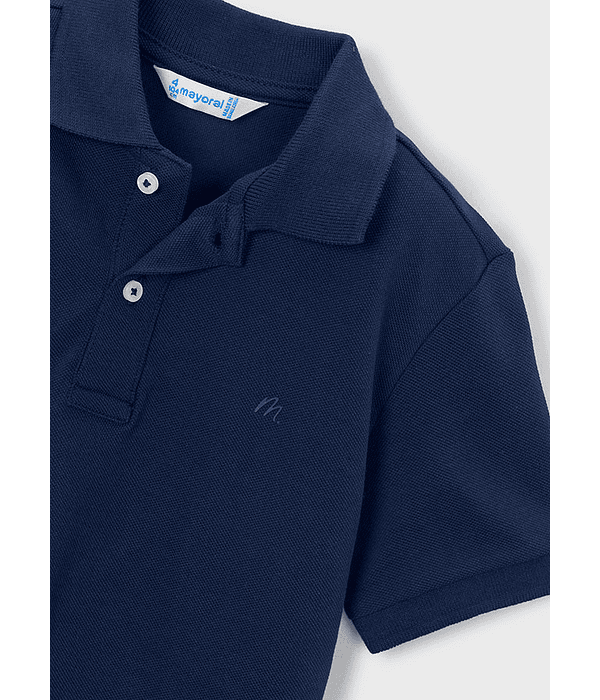 Polo m/curta granito básico