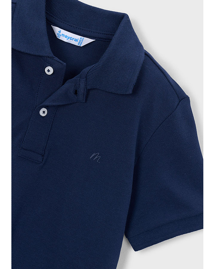 Polo m/curta granito básico