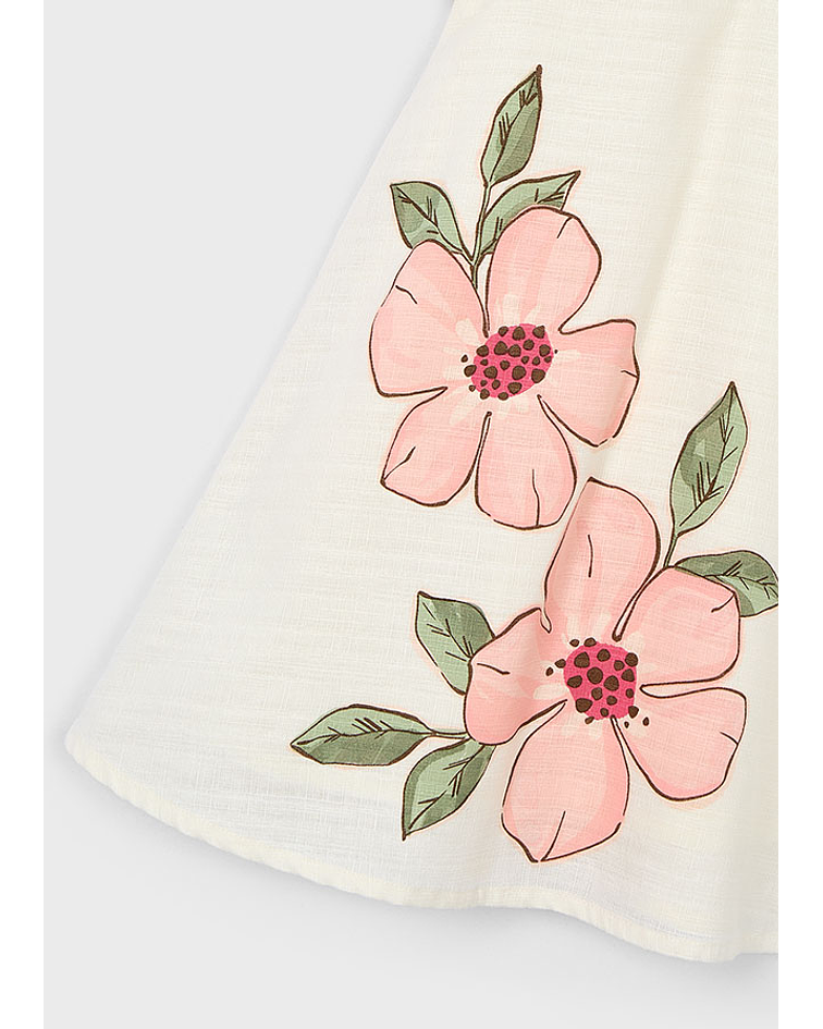 Vestido linho flores