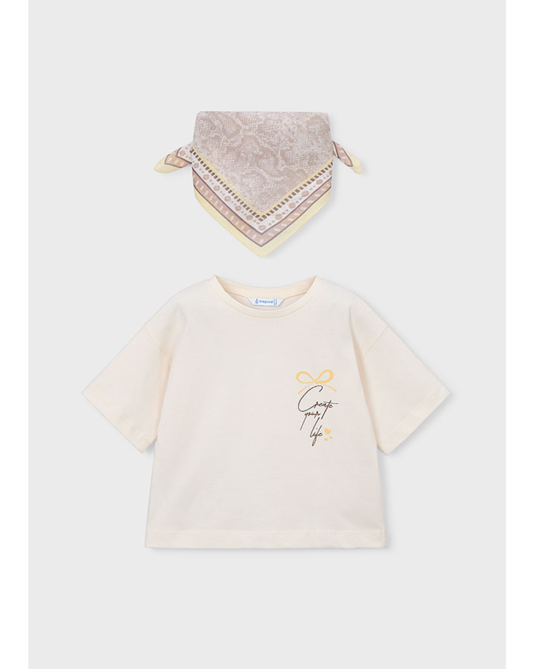 Camiseta m/curta lenço