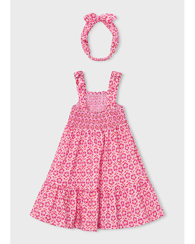 Vestido estamp c/ faixa cabel