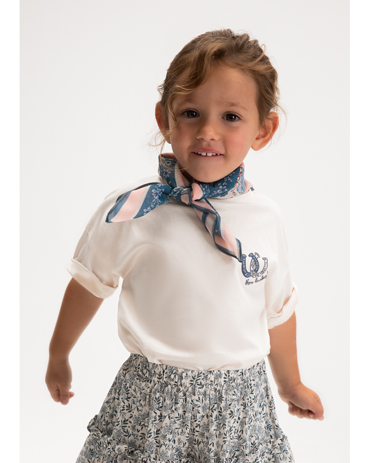 Camiseta m/curta lenço