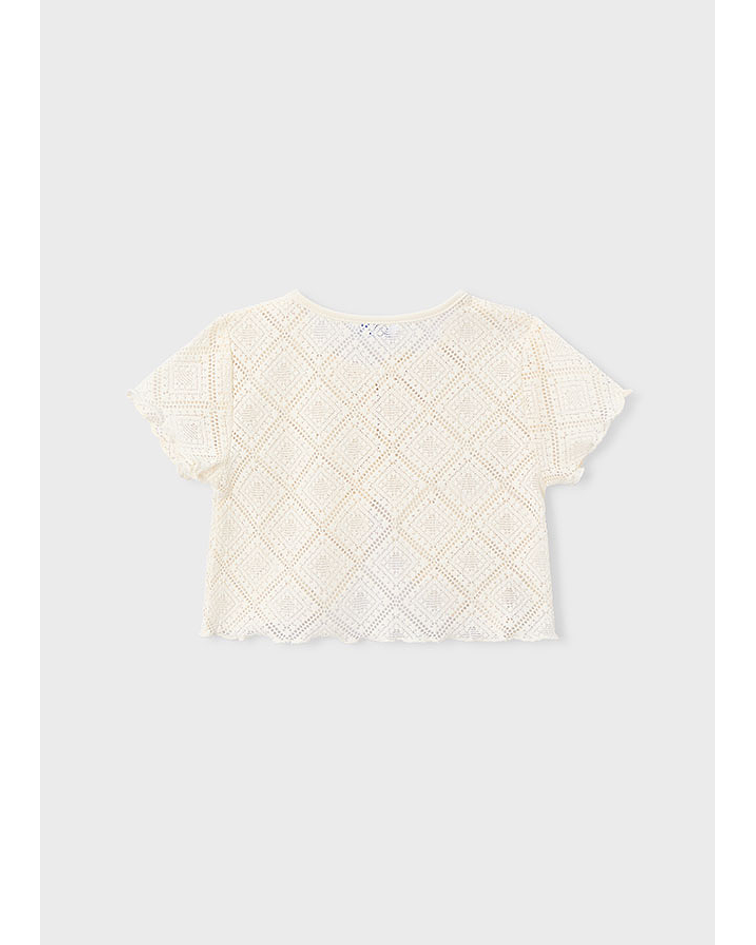 T-shirt m/c 2 peças em croché