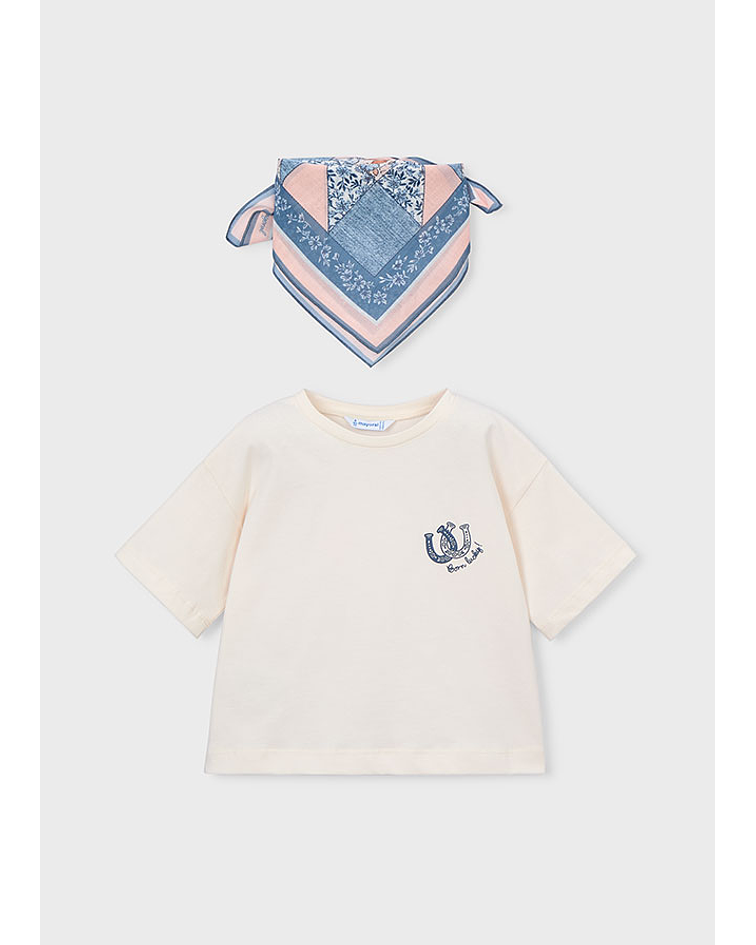 Camiseta m/curta lenço