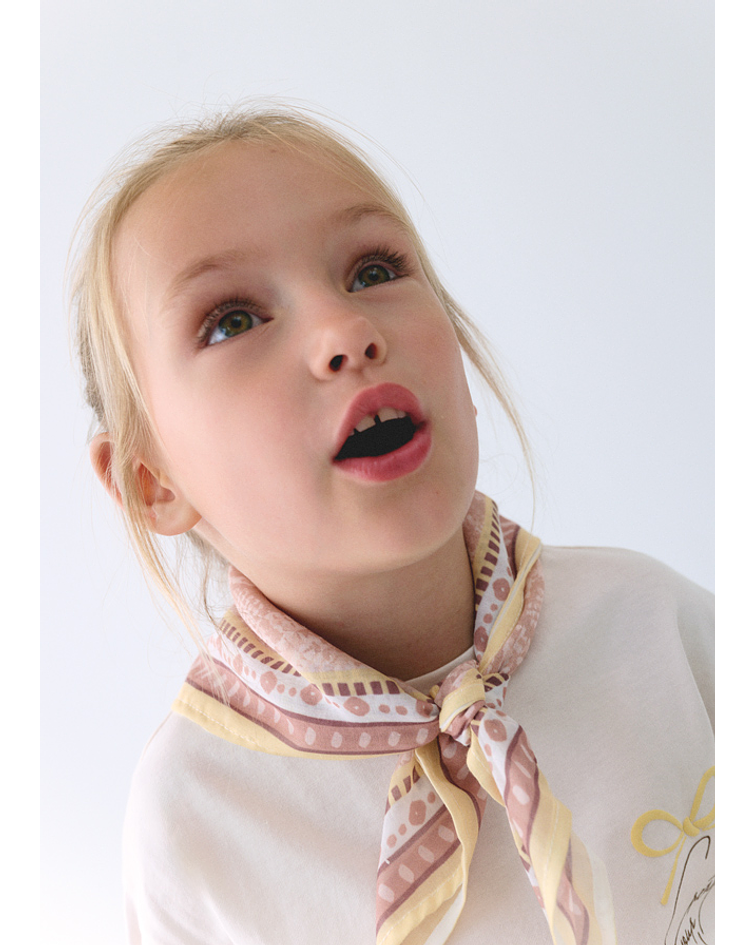 Camiseta m/curta lenço