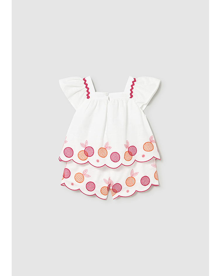 Conj. bermuda bordada