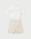 Conj. bermuda linho suiting.