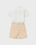 Conj. bermuda linho suiting.