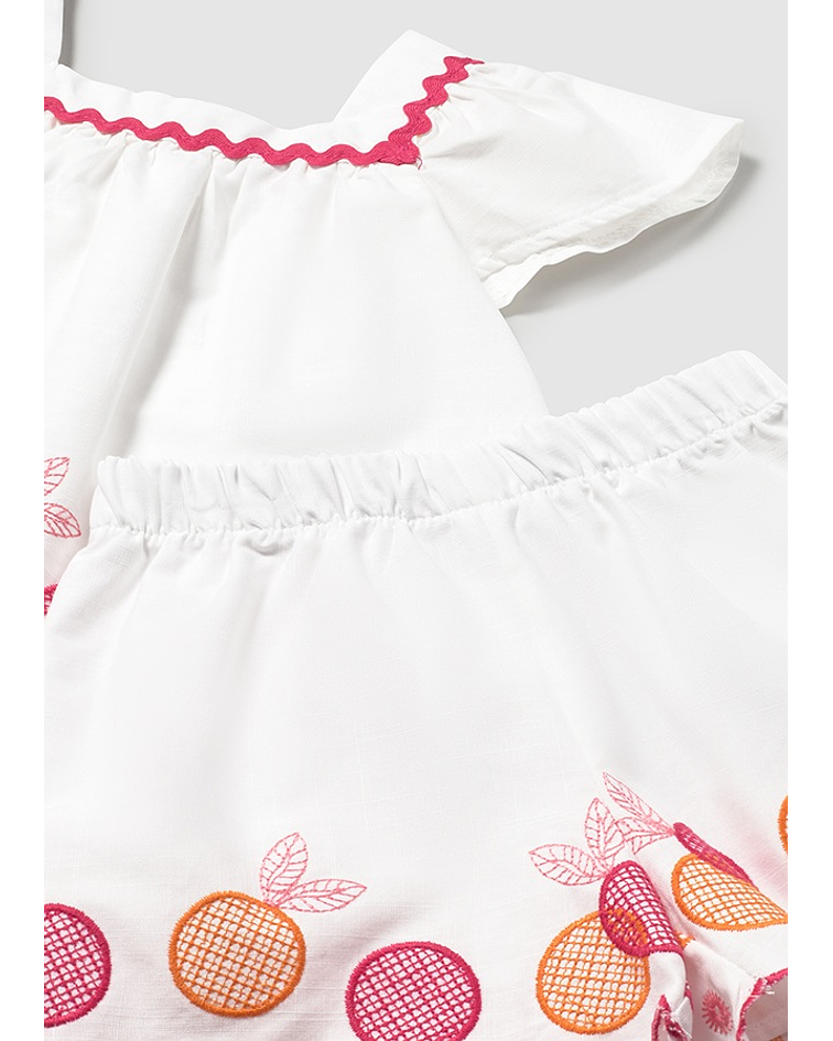 Conj. bermuda bordada