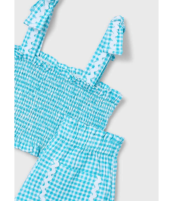 Conj. calção/top quadrados