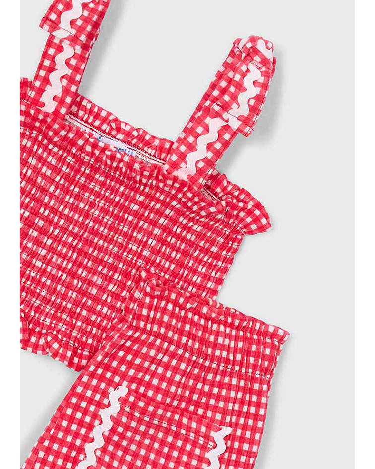 Conj. calção/top quadrados