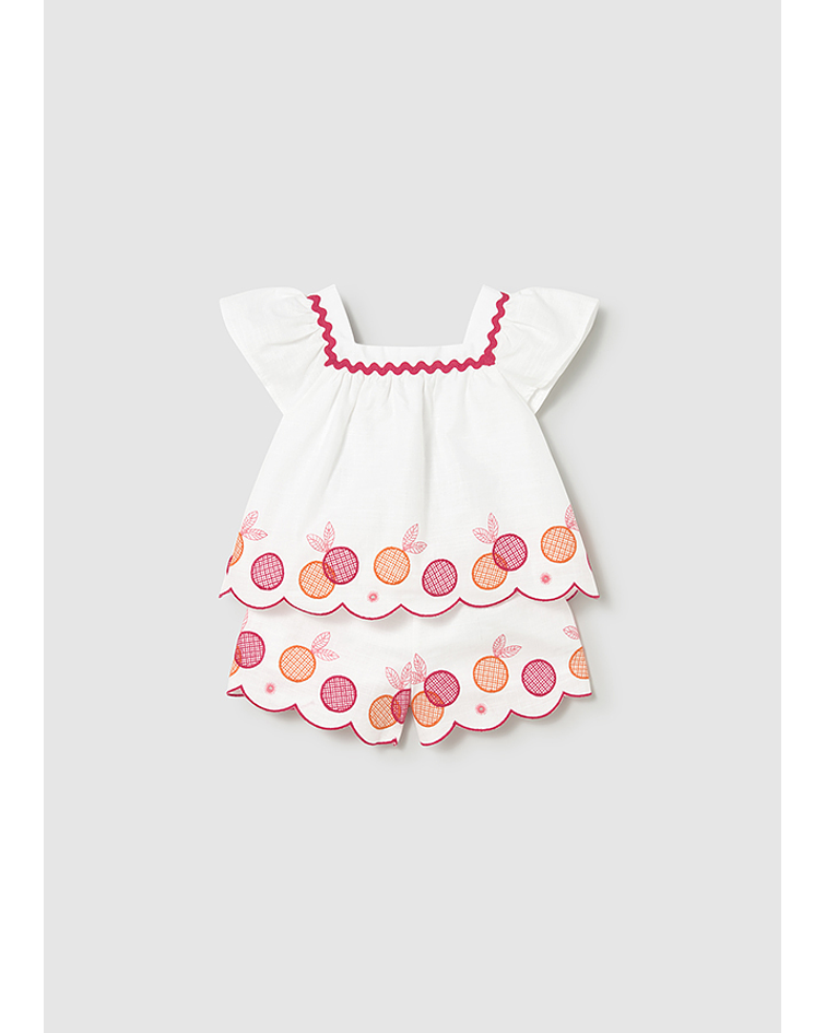 Conj. bermuda bordada