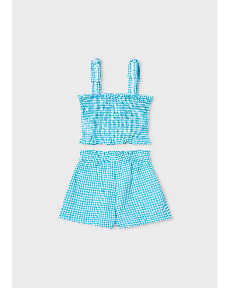 Conj. calção/top quadrados