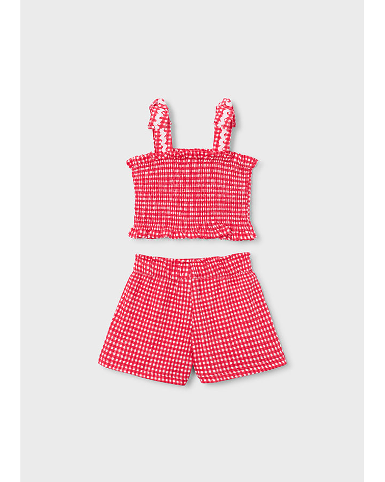 Conj. calção/top quadrados