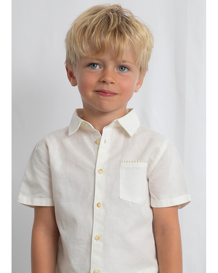 Conj. bermuda linho suiting.