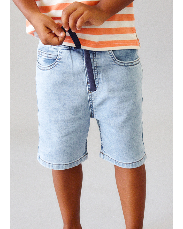 Bermuda soft denim jogger