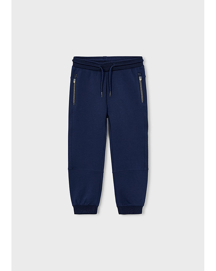 Calças jogger c/ zíper