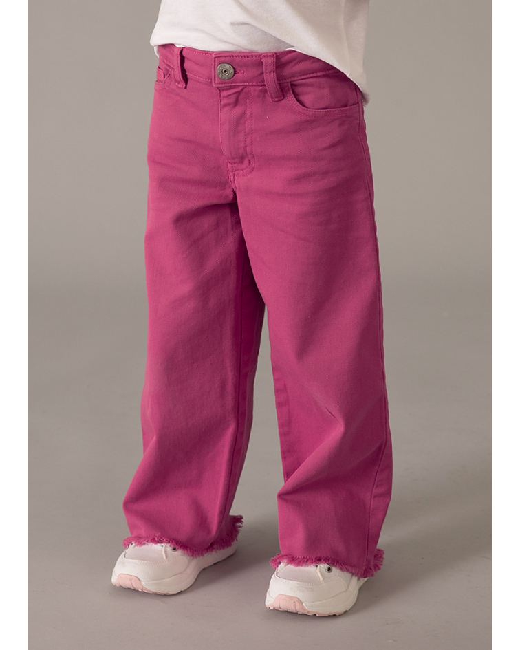 Calça sarja c/ pernas largas