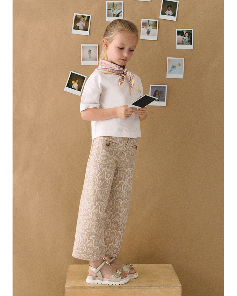 Calças em sarja marinha