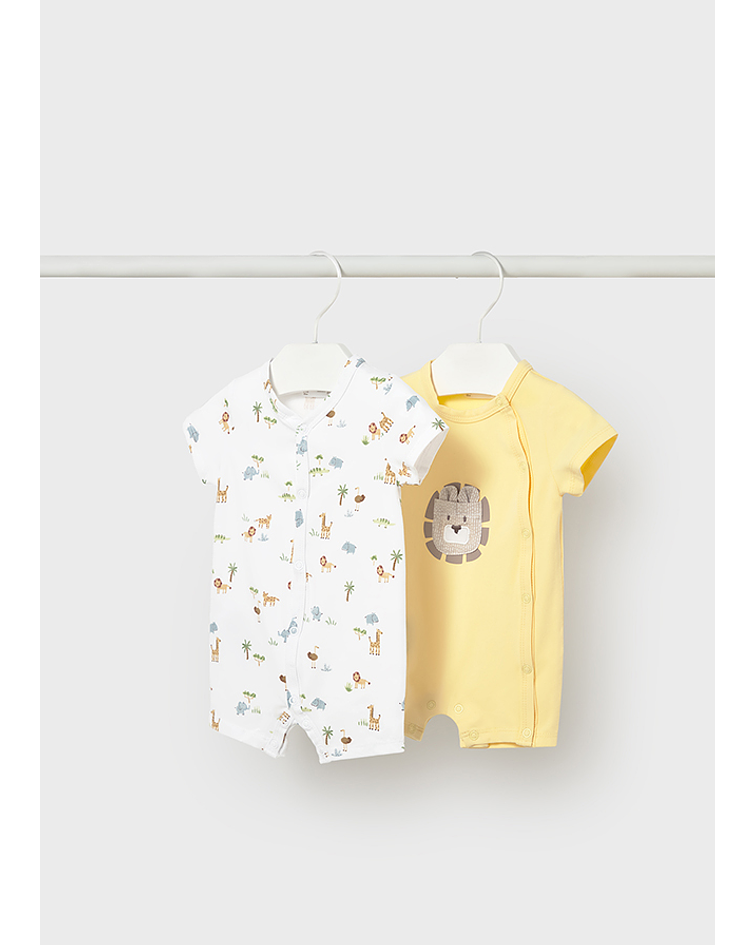 Set 2 babygrow curtos