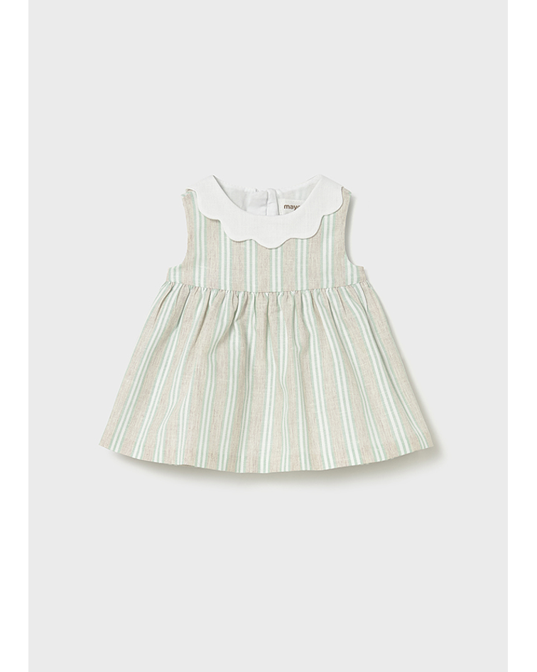 Vestido riscas linho