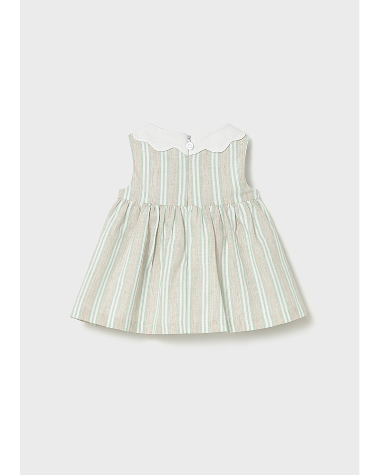 Vestido riscas linho