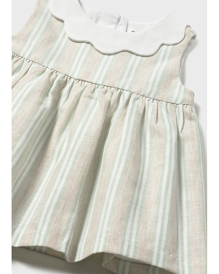 Vestido riscas linho