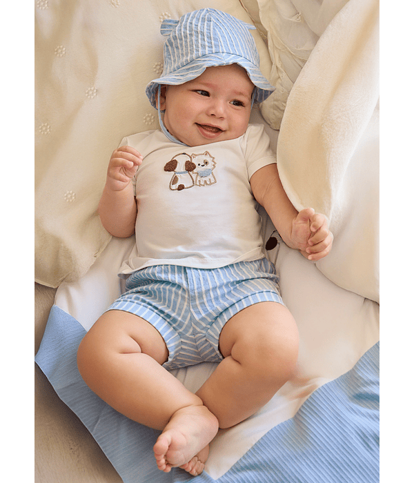 Conj. calção e chapéu