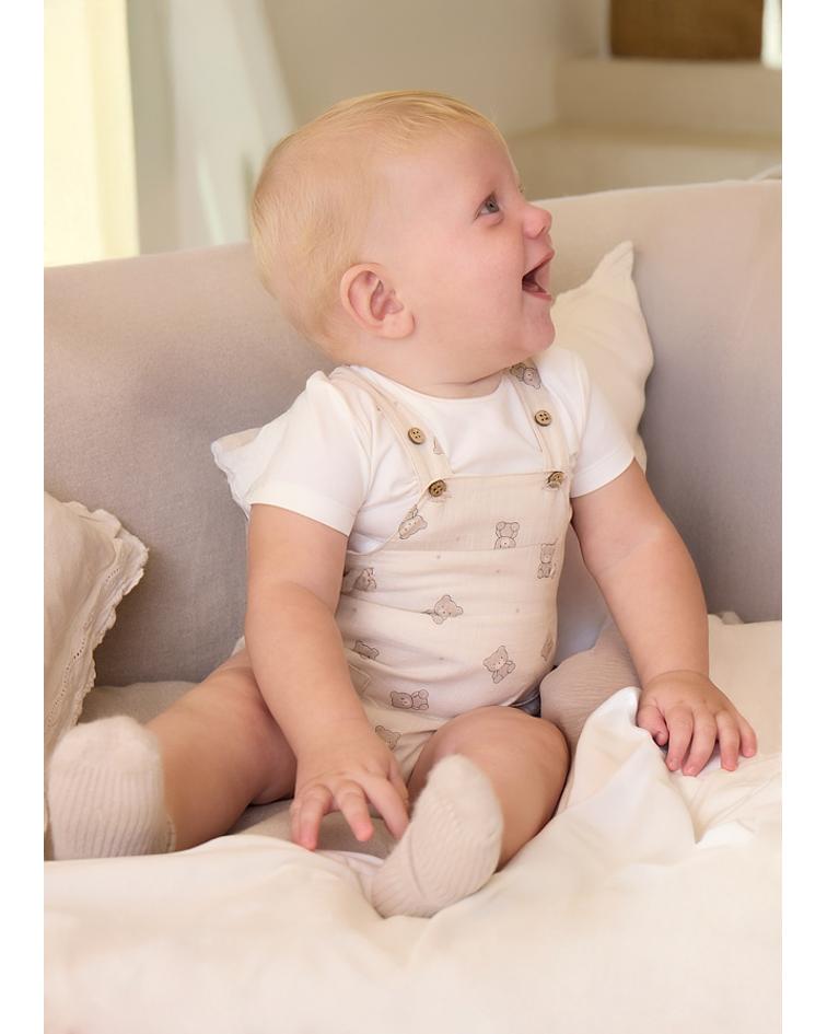 Conj. jardineira/blusa