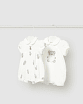 Set 2 babygrows curtos