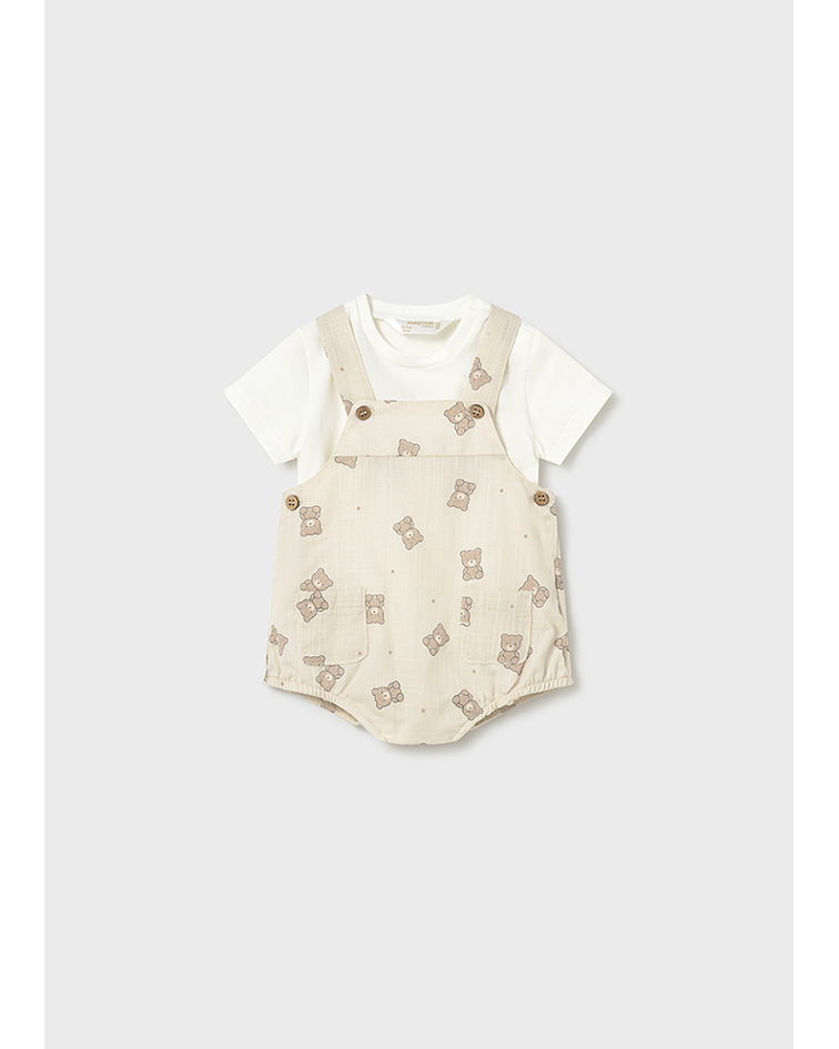 Conj. jardineira/blusa