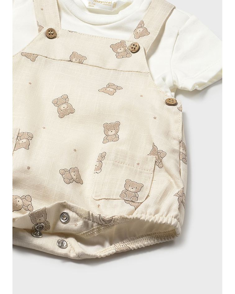 Conj. jardineira/blusa