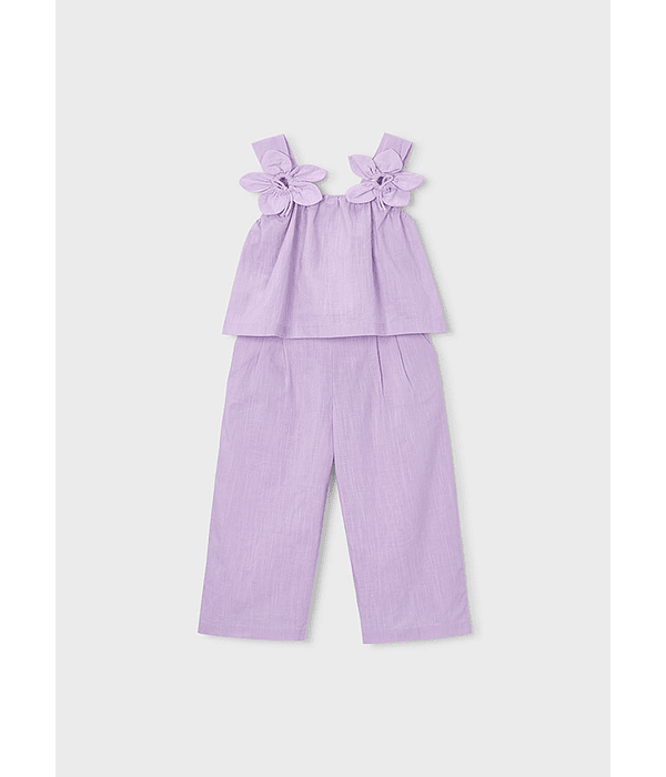 Conj. calças comp c/ apliques