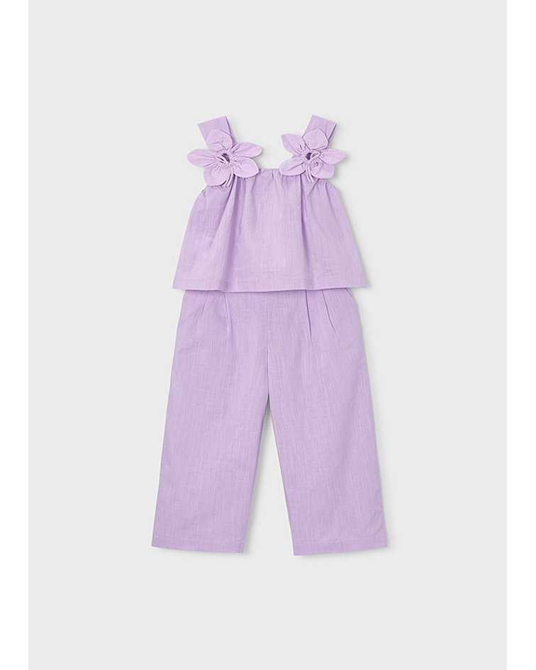 Conj. calças comp c/ apliques