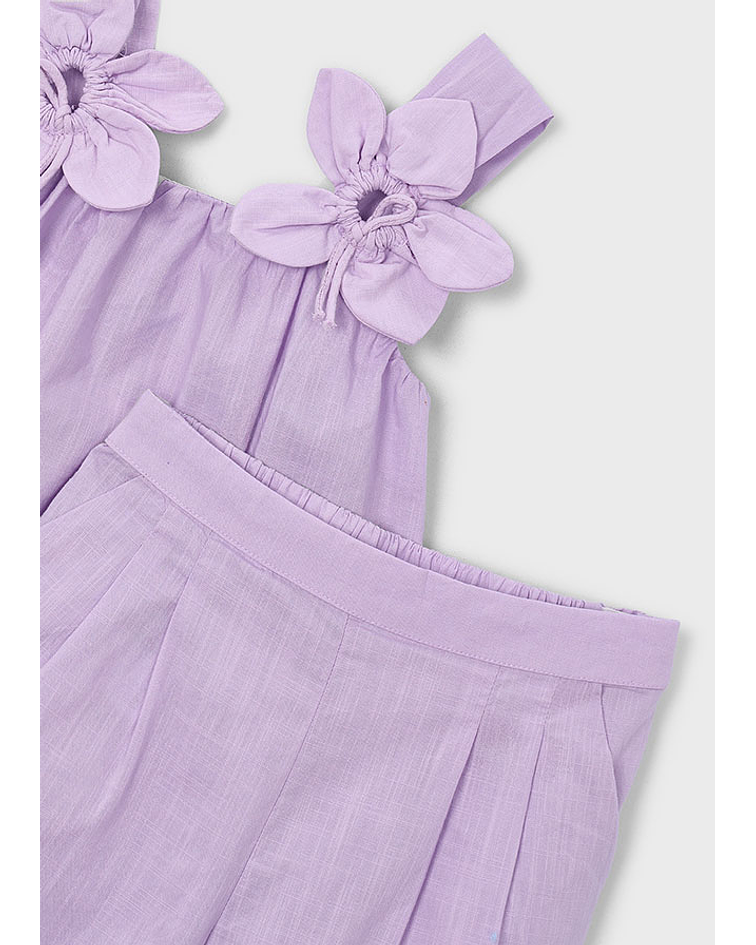 Conj. calças comp c/ apliques