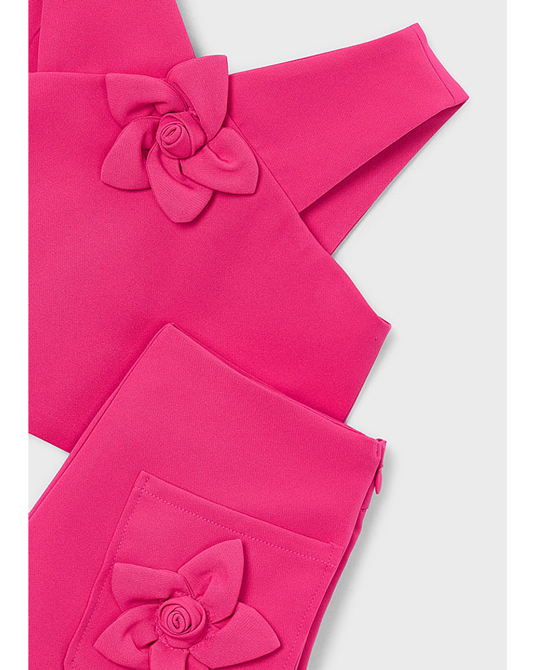 Conj. Top/bermuda flores