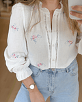 CAMISA BORDADA BRANCA