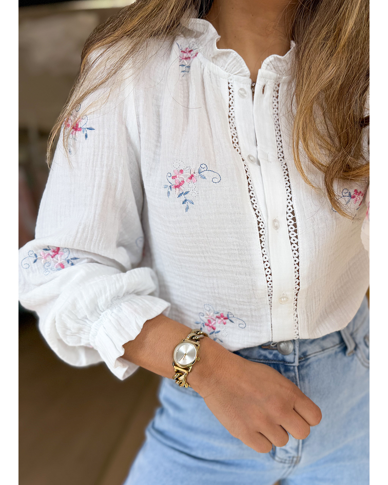 CAMISA BORDADA BRANCA
