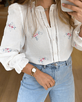 CAMISA BORDADA BRANCA
