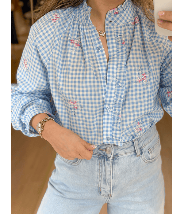 CAMISA BORDADA VICHY