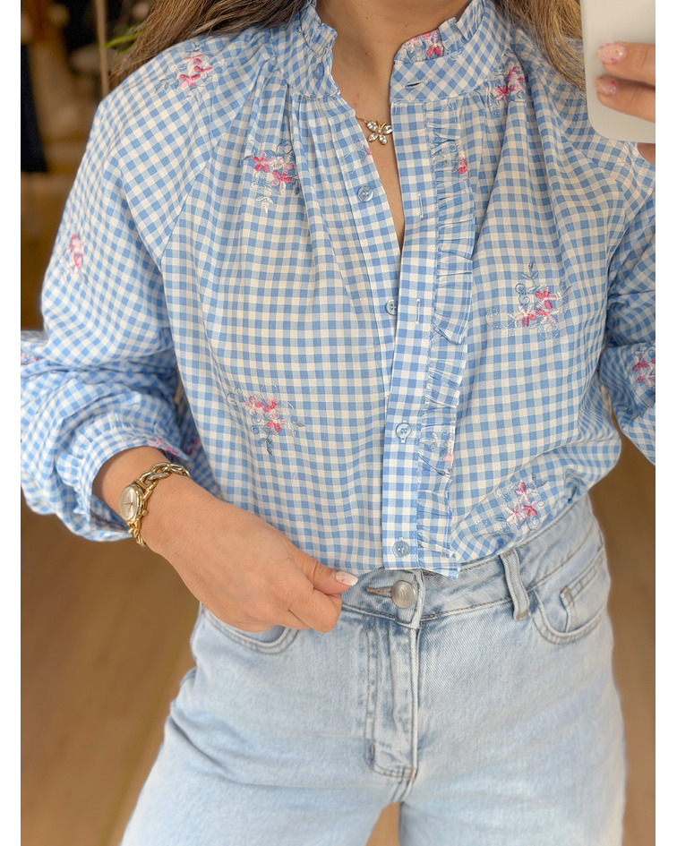 CAMISA BORDADA VICHY